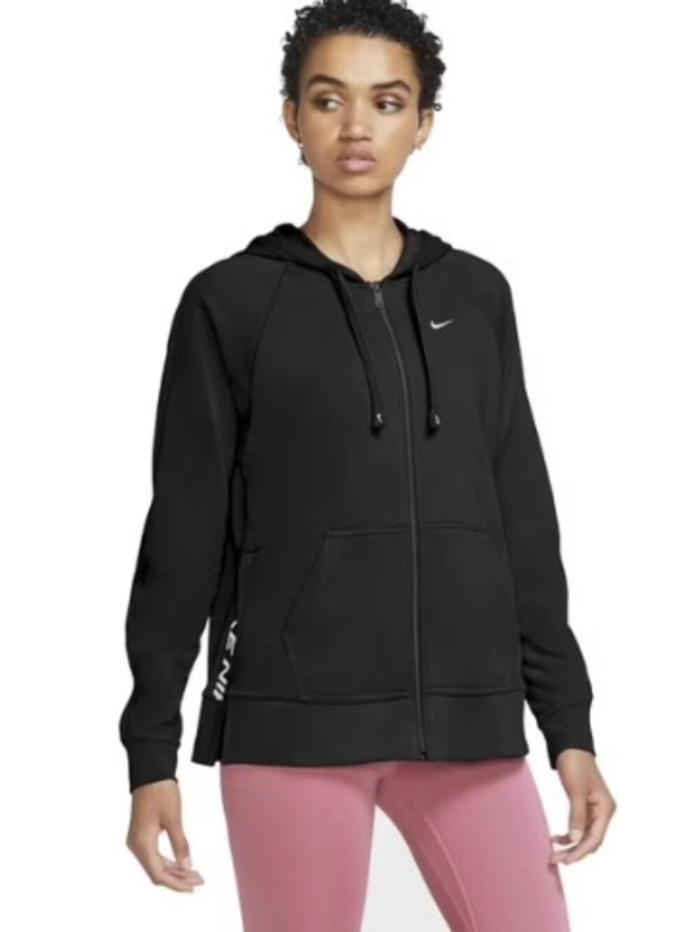 Nike Dri Fit GET FIT Black Full Zip Hoodie XL